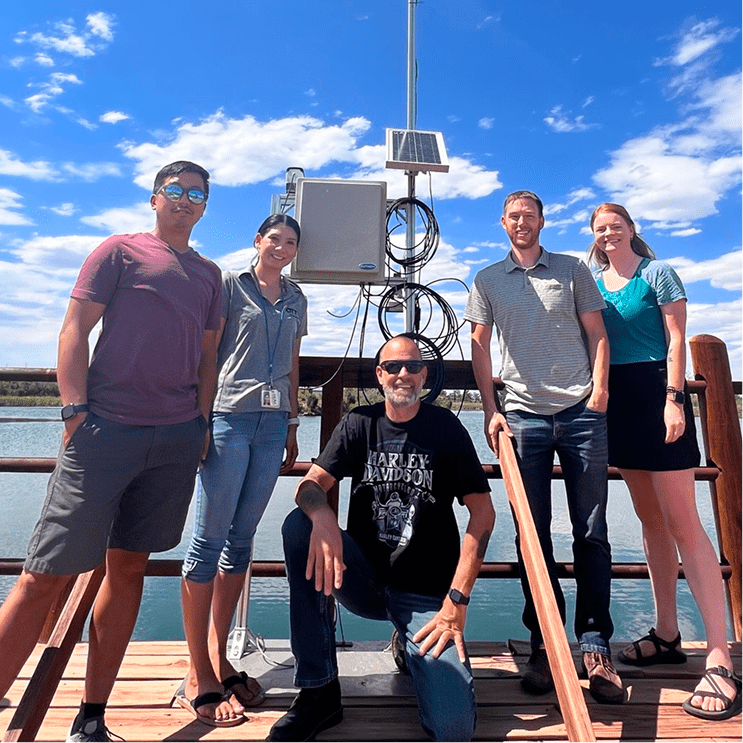 Ott team with a continuous monitoring station