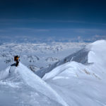 Rebecca Haspel en route to the main summit. Photo by Zac Robinson.